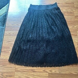 Chic Black Pleated A-Line Skirt